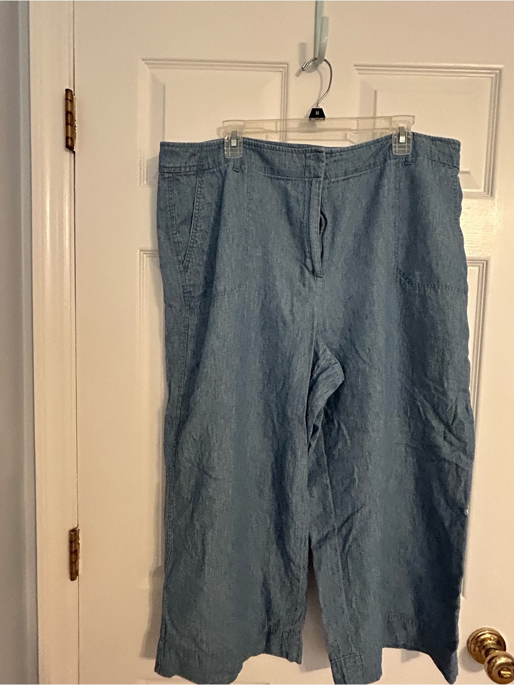 Talbots Chambray Wide Leg Capris for Women